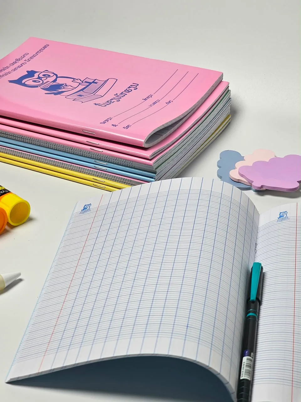 School notebooks and ruled paper